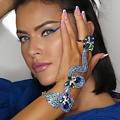 economico Braccialetti-Per donna Braccialetti anello Classico Serpente Con animale Prezioso Di tendenza Oversize Strass Gioielli braccialetto Argento / Oro Per Graduazione Serata