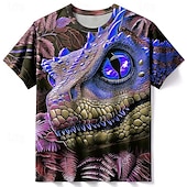  Per uomo Grafico Animale Dinosauro Maglietta Manica Corta maglietta Stampa 3D Girocollo Camicia Designer Casual Sottocultura Sport all'Aperto Ferie Uscire Blu Viola Arancione Primavera & Estate