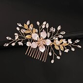 abordables Accessoires de coiffure-peigne à cheveux de mariage doré, peigne à cheveux de mariée, peigne à cheveux en strass, peigne à cheveux en cristal, pince à cheveux de mariage
