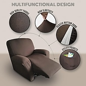 economico Poltrone reclinabili e poltrone wingback-copripoltrona reclinabile jacquard 1 pezzo, copripoltrona reclinabile elasticizzata per divano reclinabile a 1 posto, copripoltrona reclinabile a un posto molto morbido, lavabile in lavatrice