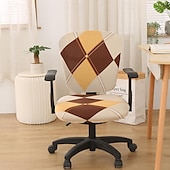 olcso Irodai szék borítója-irodai szék huzat számítógép íróasztal szék huzatok sztreccs spandex pormentes univerzális osztott forgó forgó szék huzatvédő 2 db-os készlet,irodai ajándék nőknek férfiaknak