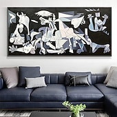 tanie Słynne obrazy-Ręcznie wykonane Hang-Malowane obraz olejny Ręcznie malowane Poziomy Sławne Kreskówki Nowoczesny Klasyczny Zwinięte płótna