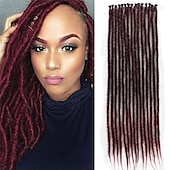 economico Capelli all&#039;uncinetto-paraglame 24 pollici ombre miele biondo estensioni dreadlock dreadlocks intrecciati sintetici single ended estensioni dreadlock falsi per le donne