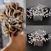 abordables Hair Styling Accessories-Crystal Flower Bridal Hair Comb, Silver Accents, Wedding Hair Comb, Bridal Comb, Hair Comb For Wedding, Bridal Hair Piece, Hair Accessories