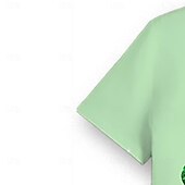 halpa Tytön 3D-näkö ja loisto-Pyhä Patrick Tyttöjen 3D Neliapila Tee &amp; Pants Pyjama-setit Lyhythihainen 3D-tulostus Kesä Kevät Syksy Aktiivinen Muoti söpö tyyli Polyesteri Lapset 4 vuotta + Tiukka pyöreä kaula-aukko Koti