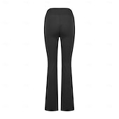 cheap Plain Leggings-Women&#039;s Pants Trousers Casual Daily Full Length High Waist Plain Side Pockets Wide Leg Breathability Comfortable Stretchy Daily Wear Going out Black White Blue Khaki Spring &amp;  Fall
