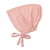 cheap Arabian Muslim-Muslim Underscarf Women Veil Hijab Bonnet Solid Color Scarf Turbans Head scarves For Female Hijab Cap Islamic Hat Turbante Mujer