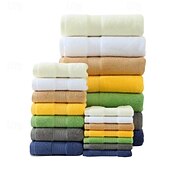 economico Asciugamani-Asciugamano o asciugamano viso in tinta unita morbido e assorbente in cotone 100% per il bagno di casa
