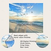 cheap Ocean Beach Tapestry-Beach Seagull Digital Printed Large Tapestry Decor Wall Art Tablecloths Bedspread Picnic Blanket Beach Throw Tapestries Colorful Bedroom Hall Dorm Living Room Hanging