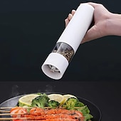 baratos Eletrodomésticos de Cozinha-Moedor elétrico de sal e pimenta em aço inoxidável Moinho automático de especiarias para ervas com gravidade Moedor automático de pimenta Moedor de sal elétrico alimentado por bateria com aspereza