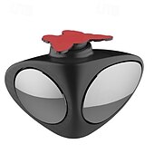 abordables Accesorios para el exterior-Espejo convexo lateral giratorio de 360 grados para coche, espejo convexo de punto ciego para coche, espejo retrovisor de seguridad para estacionamiento, espejo exterior automático