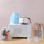 cheap Storage &amp; Organization-Thickened Transparent Dust Cover Universal Kitchen Rice Cooker Air Conditioner Household Appliances Transparent Film Cover Elastic Band Disposable Dust Cover