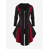 cheap Tops-Punk &amp; Gothic Medieval Renaissance Dress Cosplay Costume Witch Goth Girl Fancy Dress Women's Walpurgis Night Halloween Carnival Masquerade Party / Evening Festival Adults' Dress