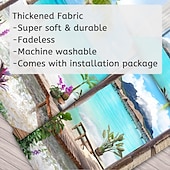 Недорогие Тапестри́ на океа́нском пляже-Window Landscape Wall Tapestry Art Decor Blanket Curtain Hanging Home Bedroom Living Room Decoration Coconut Tree Sea Ocean Beach