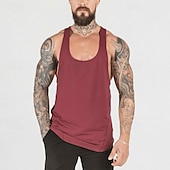 economico T-shirt e canotte attive da uomo-Per uomo Canotte Canotta fitness Carro armato Maglieria intima Stondata Senza maniche Sport Casual / quotidiano Palestra Traspirante Morbido Liscio Nero Bianco Abbigliamento sportivo Di tendenza