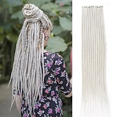 billige Hårfletter-dreadlock extensions 1b/grønn dreads extensions hekle loc extensions syntetiske dreadlock extensions clip in dreadlocks hair extensions single ended dreadlock heklet hår dread