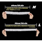 cheap Storage &amp; Organization-Thickened Transparent Dust Cover Universal Kitchen Rice Cooker Air Conditioner Household Appliances Transparent Film Cover Elastic Band Disposable Dust Cover