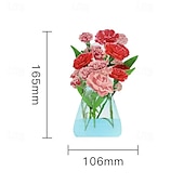 cheap Stickers-Pop Up Greeting Card For Mother&#039;s Day 3D Hydrangea Flower Paper Carving Ornament Creative Birthday Wishing Handmade Gift Thanksgiving Wishing Card For Mother Mother&#039;s Day Gift 1pc