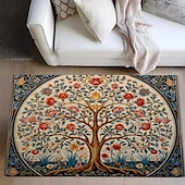 preiswerte Wohn- und Schlafzimmerteppiche-Baum des Lebens, Vintage-Boho-Teppich, Küchenmatte, rutschfeste, ölbeständige Bodenmatte, Wohnzimmerteppich, Innen- und Außenmatte, Schlafzimmerdekoration, Badezimmermatte, Eingangsteppich, Fußmatte