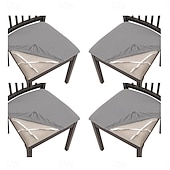 cheap Dining Chair Cover-4 Pcs Stretch Jacquard Seat Covers for Dining Room  Chair Cushion Cover, Removable Washable Dining Chair Covers Anti-Dust Dining Room Chair Covers Seat Cushion Slipcovers