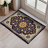 preiswerte Fußmatten-Vintage-Ramadan-Druck, Fußmatte, Fußmatten, waschbare Teppiche, Küchenmatte, rutschfester, ölbeständiger Teppich, Innen- und Außenmatte, Schlafzimmerdekoration, Badezimmermatte, Eingangsteppich