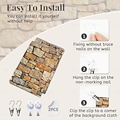 olcso táj kárpit-vintage fal tégla fal kárpit art dekor takaró függöny piknik terítő akasztó otthon hálószoba nappali kollégiumi dekoráció építészet vintage rusztikus szikla falazat