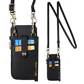 זול נרתיקים לאייפון-טלפון מגן עבור אייפון 16 iPhone 15 Pro Max iPhone 14 13 12 Pro Max Plus מארז כרטיס ארנק ניתן לניתוק רוכסן עם שרוך לב רטרו TPU עור PU