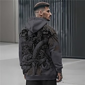 economico felpe 3d da uomo-Per uomo Costumi scheletro Serpente Felpa con cappuccio Felpe Felpa Felpa con cappuccio Manica lunga Felpa con cappuccio Con cappuccio Punk gotico Stampa 3D Feste Per eventi Abbigliamento di strada