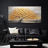 cheap Tree Oil Paintings-Hand painted  Cherry Tree Oil Painting on Canvas Large handmade Textured gold tree oil painting Wall Art Abstract Blooming Tree Painting for Bedroom hotel Wall Decor Nature Art Decor