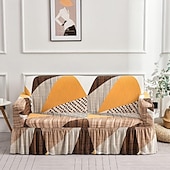 billiga Sofföverdrag-blommigt tryckt sofföverdrag stretch överdrag med kjol, mjukt slitstarkt sofföverdrag 1 st spandex tyg tvättbart möbelskydd passar fåtölj sits/lovesat/soffa/xl soffa/l form soffa