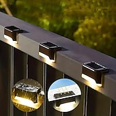 billige Vegglamper til utendørsbruk-solar trinn lys vanntett gårdslys gjerde dekor vegglampe utendørs rekkverk trapp trinn dekorativ belysning