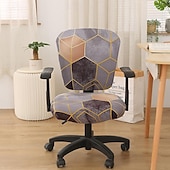 olcso Irodai szék borítója-irodai szék huzat számítógép íróasztal szék huzatok sztreccs spandex pormentes univerzális osztott forgó forgó szék huzatvédő 2 db-os készlet,irodai ajándék nőknek férfiaknak