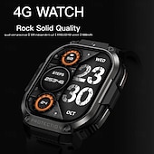 cheap Smart Watches-696 DM63 Smart Watch 2.13 inch 4G LTE Cellular Smartwatch Phone Bluetooth 4G Pedometer Call Reminder Heart Rate Monitor Compatible with Android iOS Men GPS Hands-Free Calls with Camera IP 67 48mm