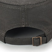 preiswerte Herrenhüte-Unisex Militärmütze Kadettenhut Armeegrün Baumwolle Reise Strand Design Outdoor Urlaub Feste Farbe Einstellbar Modisch