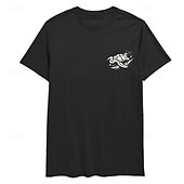 abordables T-shirt graphique pour hommes-Homme Tortues T-shirt Coton Manche Courte Graphique Chemise Noir Blanche Vert Véronèse T-shirt confortable Rue Fête Vêtements de créateurs de mode