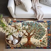preiswerte Wohn- und Schlafzimmerteppiche-Baum des Lebens, Vintage-Boho-Teppich, Küchenmatte, rutschfeste, ölbeständige Bodenmatte, Wohnzimmerteppich, Innen- und Außenmatte, Schlafzimmerdekoration, Badezimmermatte, Eingangsteppich, Fußmatte