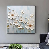 abordables Peintures fleurs/botaniques-impressionnisme abstrait couteau à palette fleurs art mural peint à la main 3d peinture florale à la main coloré 3d peintures texturées peintures décoratives modernes sans cadre