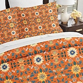 economico Set copripiumino-set copripiumino con motivo geometrico set morbido set di biancheria da letto in cotone di lusso in 3 pezzi set decorazioni per la casa regalo twin completo king size copripiumino queen size