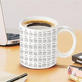 baratos Canecas &amp; Chávenas-Caneca de acorde de guitarra Copo de 400ml com acorde xícara de café de cerâmica branca com design de guitarrista presente perfeito para entusiastas de guitarra iniciantes, ideal para amantes da