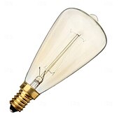 abordables Ampoules incandescentes-Ampoule edison 40w, lampe e14 st48, ampoule à incandescence vintage à intensité variable, 220-240v, 4/6/10 pièces