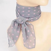 Недорогие Аксессуары и многое другое-Ретро винтажные наряды 1950-х годов рокабилли квадратный шифоновый шарф в горошек наряд для вечеринки повседневный стиль шарф для взрослых весна и лето