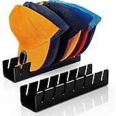cheap Home Storage &amp; Hooks-2 Pcs Hat Stand for Baseball Caps, No Install Acrylic Hat Organizer for 14 Baseball Caps, Hat Racks for Baseball Caps Display and Organizer for Bedroom, Closet, Dresser, Office