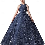 preiswerte Kleider für die Blumenmädchen-kinderkleidung Mädchen Blumenmädchen Kleid Party Kleid Feste Farbe Ärmellos Formal Leistung Hochzeit Gitter Prinzessin Süß Gitter Mitte der Wade Etuikleid Tüll-Kleid Blumenmädchenkleid Sommer