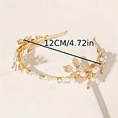 Недорогие Аксессуары для укладки волос-1 шт., повязка на голову с декором из искусственного жемчуга, золотой обруч для волос в стиле барокко, элегантная повязка на голову, свадебная вечеринка, аксессуары для волос для женщин