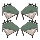 cheap Dining Chair Cover-4 Pcs Stretch Jacquard Seat Covers for Dining Room  Chair Cushion Cover, Removable Washable Dining Chair Covers Anti-Dust Dining Room Chair Covers Seat Cushion Slipcovers