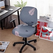 baratos Capa para Cadeira de Escritório-Capa para cadeira de escritório, capa para cadeira de mesa de computador, spandex elástico, anti-poeira, divisão universal, giratória, protetor de capa para cadeira giratória, conjunto de 2 peças,