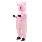 abordables Déguisements pour hommes-Cochon Costume de carnaval Costume Gonflable Déguisements drôles Costumes de famille de groupe d&#039;Halloween Adulte Homme Femme Déguisement drôle Utilisation Soirée Mascarade Carnaval Mascarade Costume