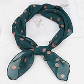 Недорогие Аксессуары и многое другое-Ретро винтажные наряды 1950-х годов рокабилли квадратный шифоновый шарф в горошек наряд для вечеринки повседневный стиль шарф для взрослых весна и лето