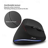 cheap Mice-ZELOTES F-35 Wireless 2.4GHz Rechargeable Vertical Mice 6 Buttons 2400 DPI Adjustable Ergonomic Optical Gaming Computer Mouse
