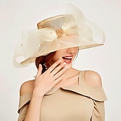 economico Fascinatori &amp; Cappelli-Elegante Retrò Vintage Derby Copricapo Cappello Cappello da chiesa Gentildonna Nobildonna Costume Per donna San Valentino Derby Ricevimento di matrimonio Ascot Adulti Cappello Primavera &amp; Estate